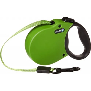 alcott Adventure retractable leashes - автоматичен повод с мека дръжка Адвенчър, ЗЕЛЕН, размер XS - дължина на повода 3 м - подходящо за кучета до 11, 3 кг ADXSGR
