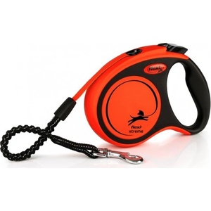 Nobby Автоматичен повод flexi xtreme ЛЕНТА s черно-оранжев 5 м - 20 кг - 03420