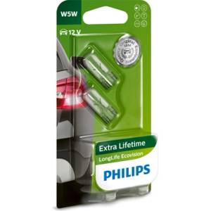 Philips Крушка, мигач philips w5w, 12v, 5w, 2 бр - Maslatabg - 5,77 лв