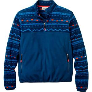 Passenger Мъжки поларен пуловер Passenger Set Off Recycled Polar 1/4 Zip Fleece 2.0 Fleece jumper - Mountain Geo Rich Navy (005-7043-0713)