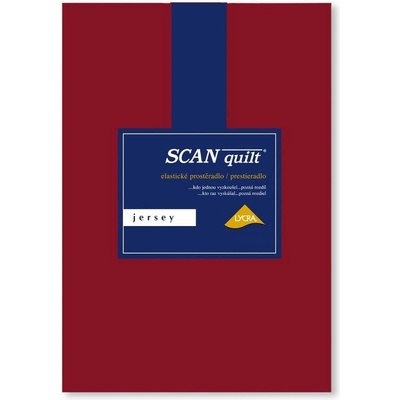 SCANquilt napínací prostěradlo jersey Elastic lycra tmavě červené 90x200x30
