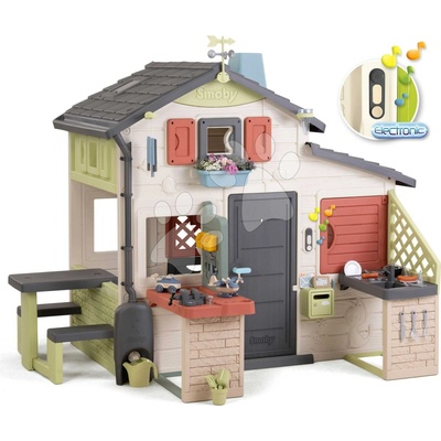 Smoby Domček Priateľov s dielňou pri vstupe Friends House Life rozšíriteľný