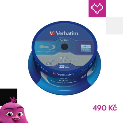 Verbatim BD-R 25GB 6x,spindle, 25ks (43837) – Hledejceny.cz