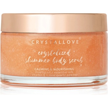 Crystallove Rose Quartz Shimmer Body Scrub пилинг за тяло 200 гр