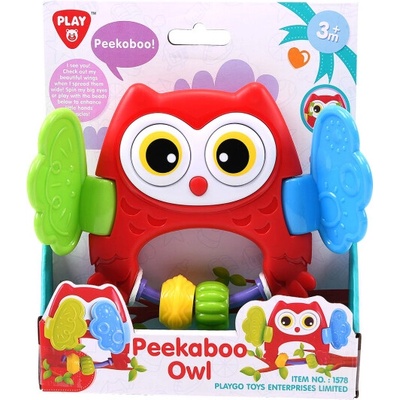 Teddies Chrastítko Sova Peekaboo