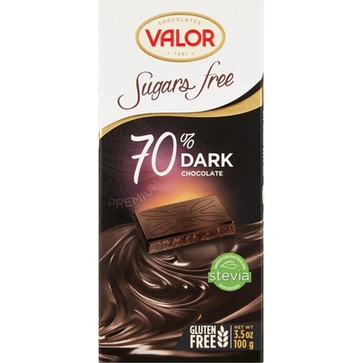 Valor bez cukru hořká 70% 100 g