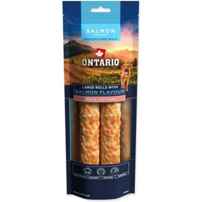 Ontario Protein príchuť losos žuvacia rolka veľká 2ks 25,4 cm