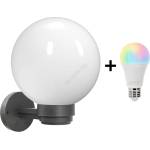 Brilagi - LED RGBW външно стенно осветително тяло HARBOR 1xE27/12W/230V IP33 антрацит/бял (LEDBG3642)