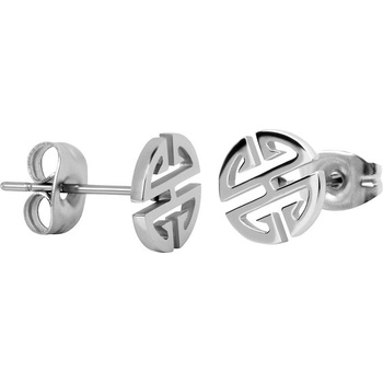 Troli oceľové náušnice z ocele v tvare ornamentu SW-ES083