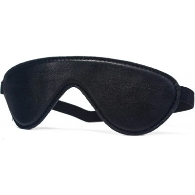 Висококачествена маска за очи, естествена кожа - Blindfold Black (DEVIL00016)