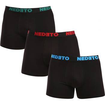 Nedeto Комплект от три - мъжки боксерки Nedeto черни Nedeto | Cheren | МЪЖЕ | L
