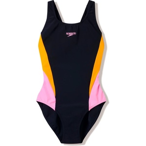 Speedo Дамски бански костюм Speedo Women's Colourblock Splice Muscleback Swimsuit - Anthracite / Creamsicle / Hope - размер 34 (EU) (150-6740-0111)