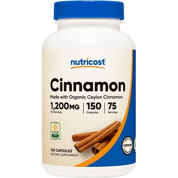 Nutricost Ceylon Cinnamon 1200 mg | Made with Organic Ceylon Cinnamon [150 капсули]