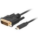 Lanberg черен кабел usb-c - dvi-d 24+1, 3 м (ca-cmdv-10cu-0030-bk) (ca-cmdv-10cu-0030-bk)
