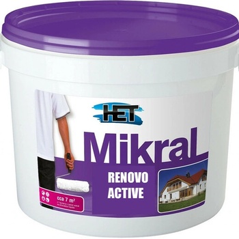 HET MIKRAL RENOVO ACTIVE fasádní silikonová barva bílá 12 kg