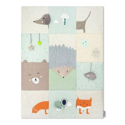 MoMi Hrací deka VOLPI patchwork