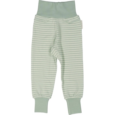 Geggamoja Rostoucí bambusové kalhoty dětské Classic zelený pruh