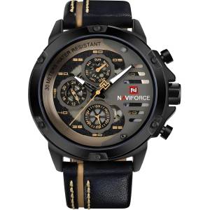 Naviforce Часовник naviforce pr-2842 - Черен / Кафяв kp2842 Часовници