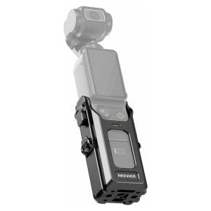 NEEWER Pocket 3 Cage, All In One Aluminum Alloy Protective Video Rig compatible with DJI Osmo Pocket 3 & Magnetic Mount Accessories, 1/4 Thread Cold Shoe, Slots for Quick Release Side Grip, AC029