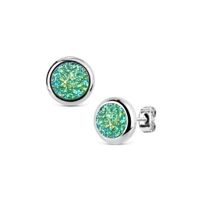 Nubis ocelové náušnice DRUZY Green NB315