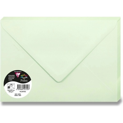 Barevná obálka Clairefontaine C5 120 g [1 ks] Varianta: SVĚTLE ZELENÁ