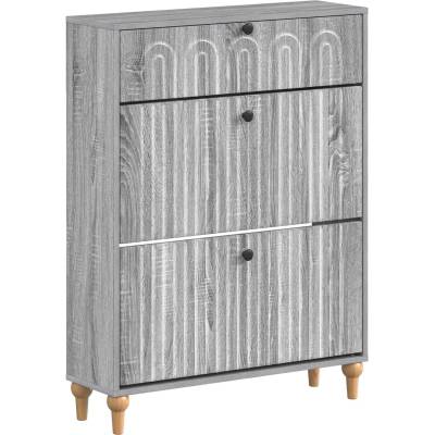 vidaXL Шкаф за обувки ALKMAAR 78 x 24 x 103 см Инженерна дървесина (896221)