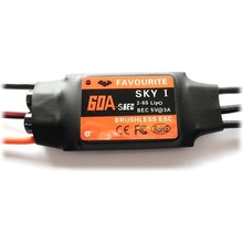 Favourite SKY Regulátor otáček 60A BEC 2-6S 63g ESC Air/Heli