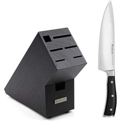 WÜSTHOF Нож на готвача CLASSIC IKON 20 см, с блок за ножове, черен, Вюстхоф (WU1090370102)