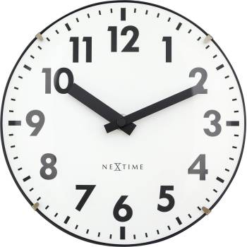 NeXtime Стенен или настолен часовник Duomo Mini бял (3533WI)