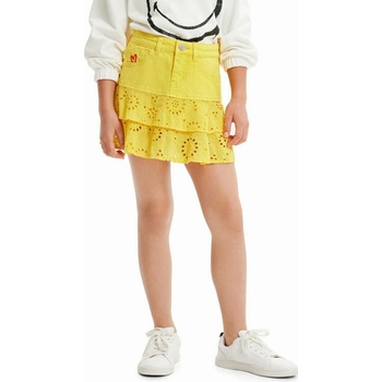 Desigual dievčenská sukňa mini áčkový strih žltá