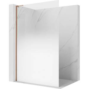 Mexen Kioto L стенна душ кабина Walk-in 70 x 200 cm, омбре бяла 8 mm, розово злато (800-070-103-60-86)