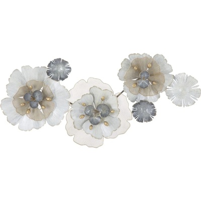 Mauro Ferretti Kovová nástěnná dekorace Flowery 119x60 cm vícebarevná