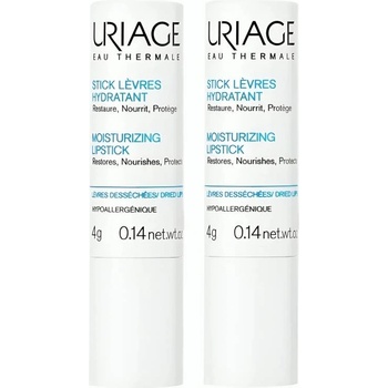 Uriage Eau Thermale Комплект - Възстановяващ стик за устни, 2 x 4 g (Лимитирано)