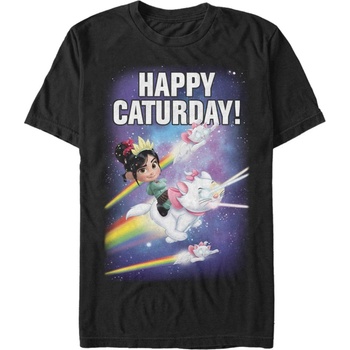 ZOOT. Fan Черна мъжка тениска Disney Happy Caturday Stars ZOOT. Fan | Cheren | МЪЖЕ | L