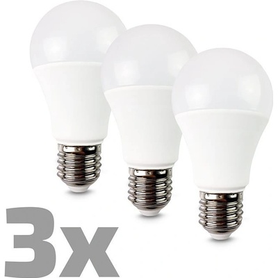 Solight LED žiarovka 3-pack, klasický tvar, 10W, E27, 3000K, 270°, 900lm, 3ks