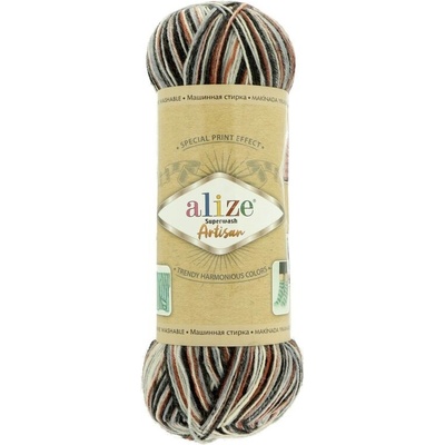 Alize Superwash Artisan 9013 čierno hnedá