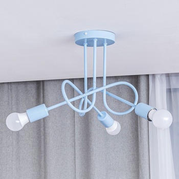 Helam Плафон OXFORD 3xE27/15W/230V, син (HE1756)