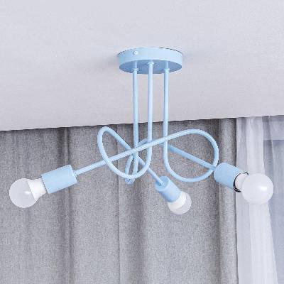 Helam Плафон OXFORD 3xE27/15W/230V, син (HE1756)