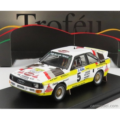 Trofeu Audi Quattro Sport N 5 Rally Sweden 1985 W.rohrl C.geistdorfer Bílá Žlutá Hnědá 1:43