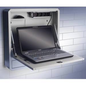 TECHLY ICRLIM01 19" Анти-кражба Стенен шкаф за лаптоп с рафт Сив (ICRLIM01)