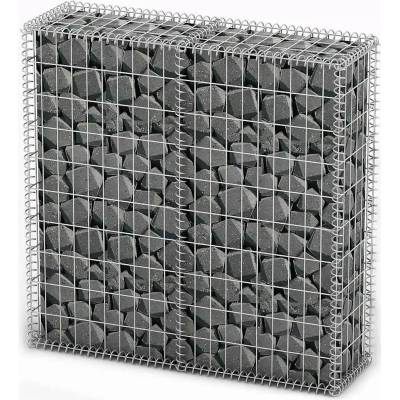 Nabytek XL Gabionový koš s víky z pozinkovaného drátu 100 x 100 x 30 cm