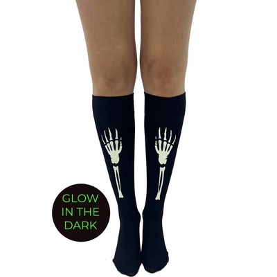 Pamela mann чорапи до коляното PAMELA MANN - Skeleton Hands - Черни - PM1086