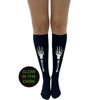 Pamela mann чорапи до коляното PAMELA MANN - Skeleton Hands - Черни - PM1086