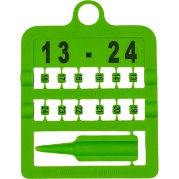 E-Z Split Ring Kroužky číselné, 3 mm/ zelené 13-24