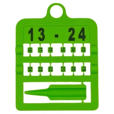 E-Z Split Ring Kroužky číselné, 3 mm/ zelené 13-24