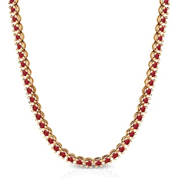 SAVICKI Тенис колие Luminy 3, 8 мм: злато, рубини