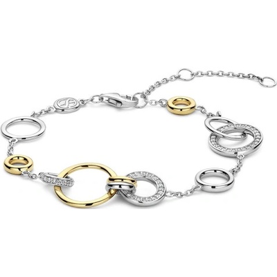 Ti Sento stříbrný náramek propletené kruhy 23047ZY