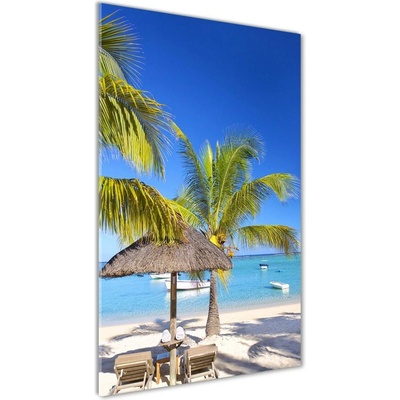 Vertikálny foto obraz sklenený Tropická pláž 50x100 cm