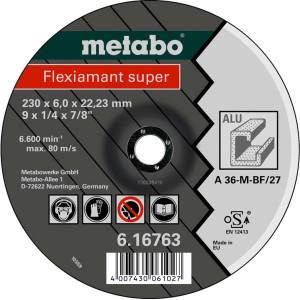 Metabo - Диск за грубо обработване на алуминий 230x22, 23 мм 616763000 (616763000)