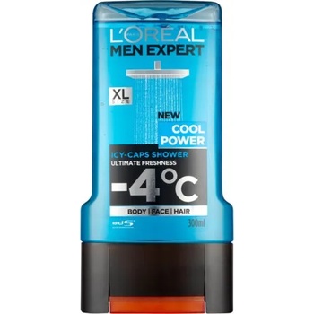 L'Oréal Men Expert Cool Power Icy-Caps Shower - Охлаждащ и освежаващ душ гел за коса, тяло и лице за мъже 300мл